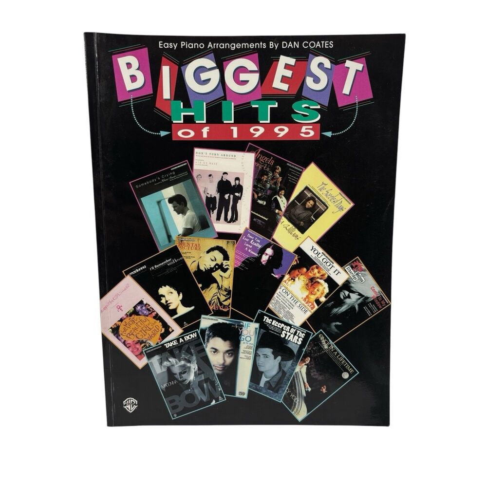 Warner Brothers Music Biggest Hits of 1995 Easy Piano Arrangements by Dan Coates